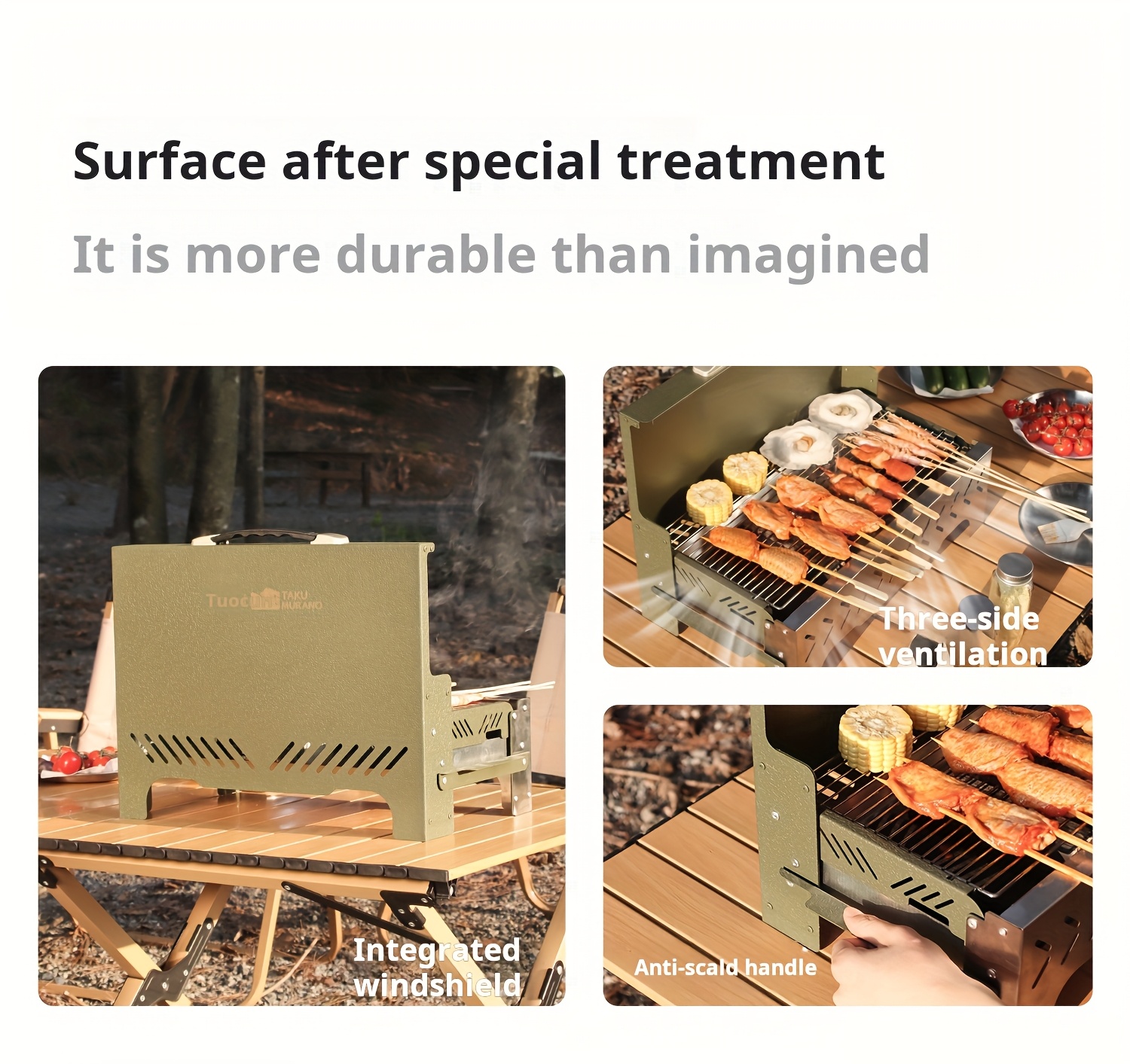 Barbecue Grill Outdoor Grill Household Portable Folding Skewers Barbecue Stove Camping Charcoal Carbon Grill