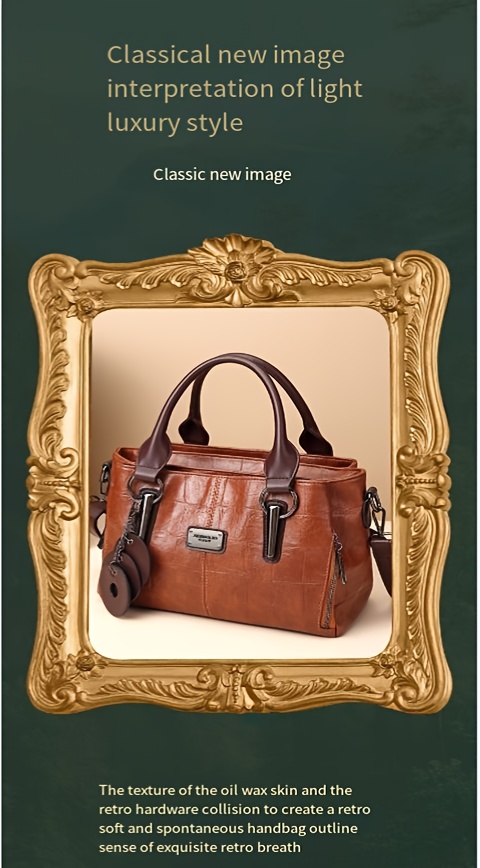 sac à main femme rétro haut gamme 2024 automne hiver Temu France