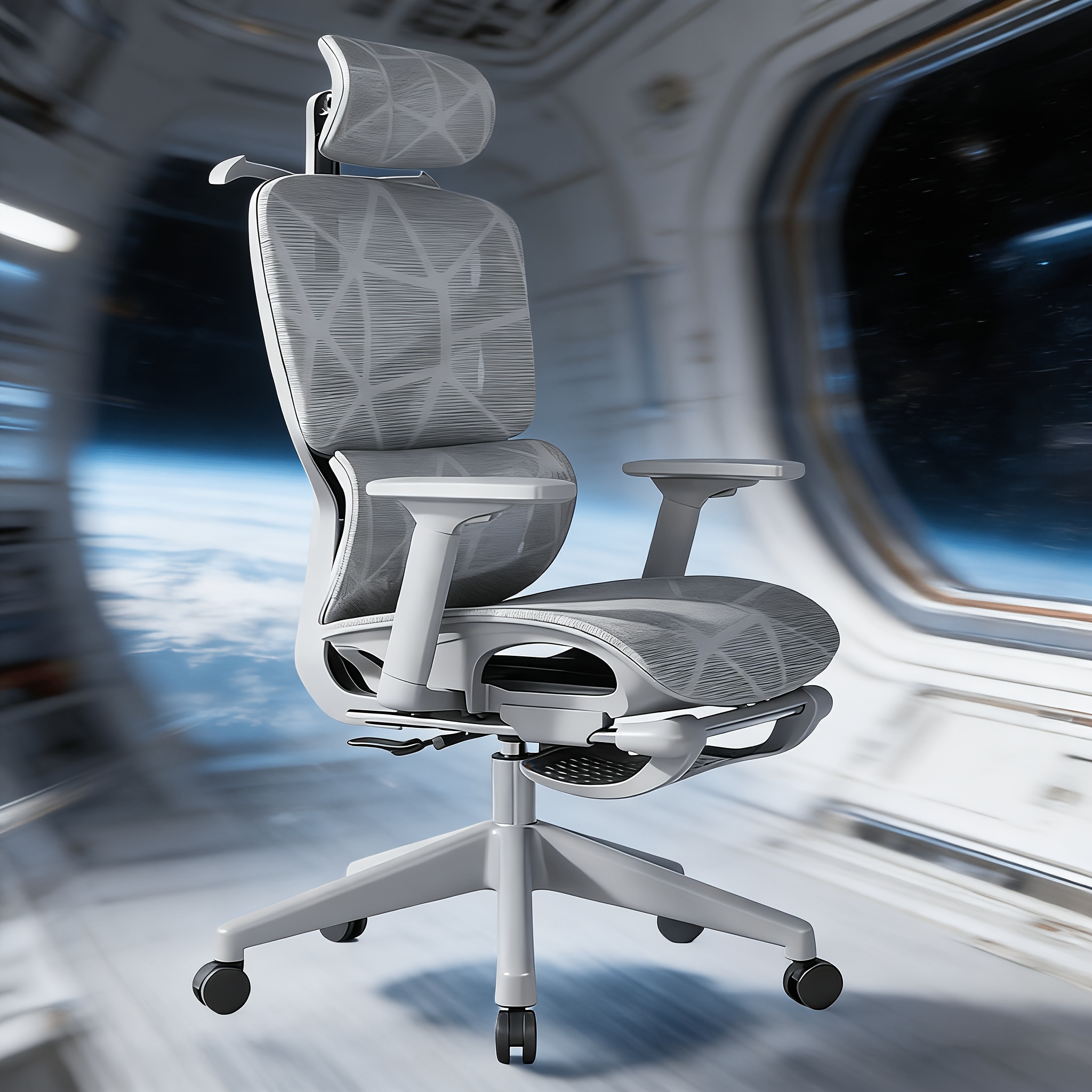 TEMU Office Chair, With Tilt Function Folding Armrests, Gaming Chair With Wheels, Height-adjustable Desk Chair, Ergonomic Office Chair, Folding