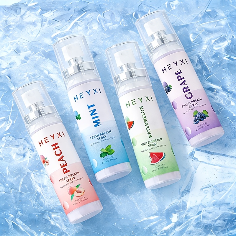 4pcs of 22Ml Fruit-Flavored Mouth Freshener, for Oral Care, Long-Lasting Freshness, Easy to Carry, Perfect for Dates, Work, Or After Meals - an Ideal Gift
