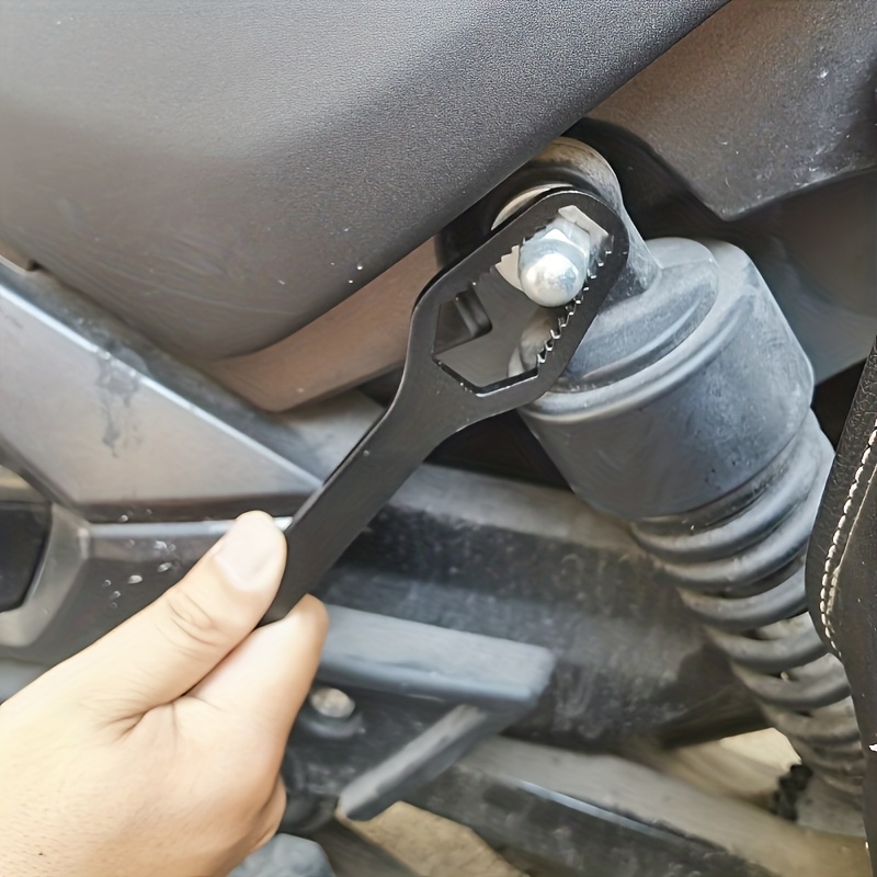 1 llave Torx multifuncional negra - Llave ajustable de autoajuste de doble extremo con tamaño de rosca de 3-17 mm, diseño duradero de 5 mm de grosor y mango portátil para reparación de automóviles - Imagen 8