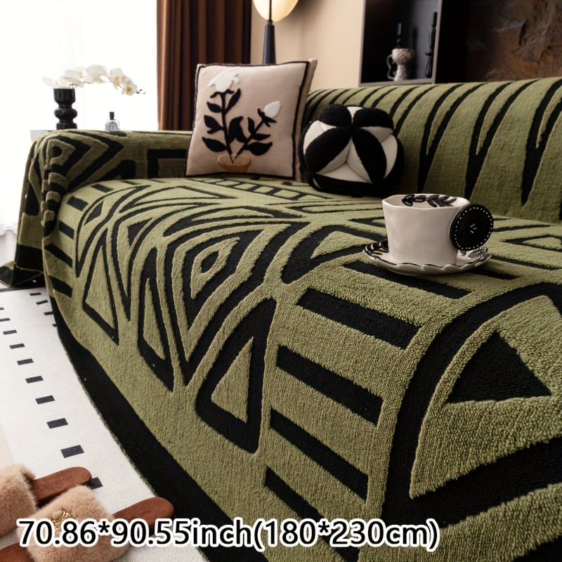 Mirror Yi Thick Plush Sofa Cover, Pet-Friendly Design