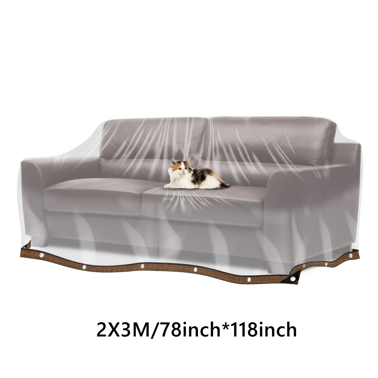 A Set Of Transparent Rectangular Patio Furniture Covers, Outdoor Waterproof And Windproof Tarps, Clear Vinyl Waterproof Fabric, Suitable For Patio Canopies, Garden Awnings, And Plant Greenhouse Covers