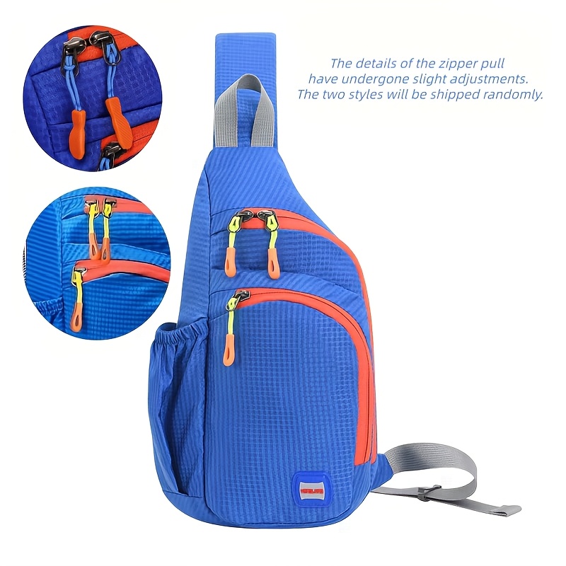 TEMU Borsa a tracolla con colori casuali delle cerniere, unisex, e scomparti funzionali multitasche per trasportare articoli per sport . Disponibile