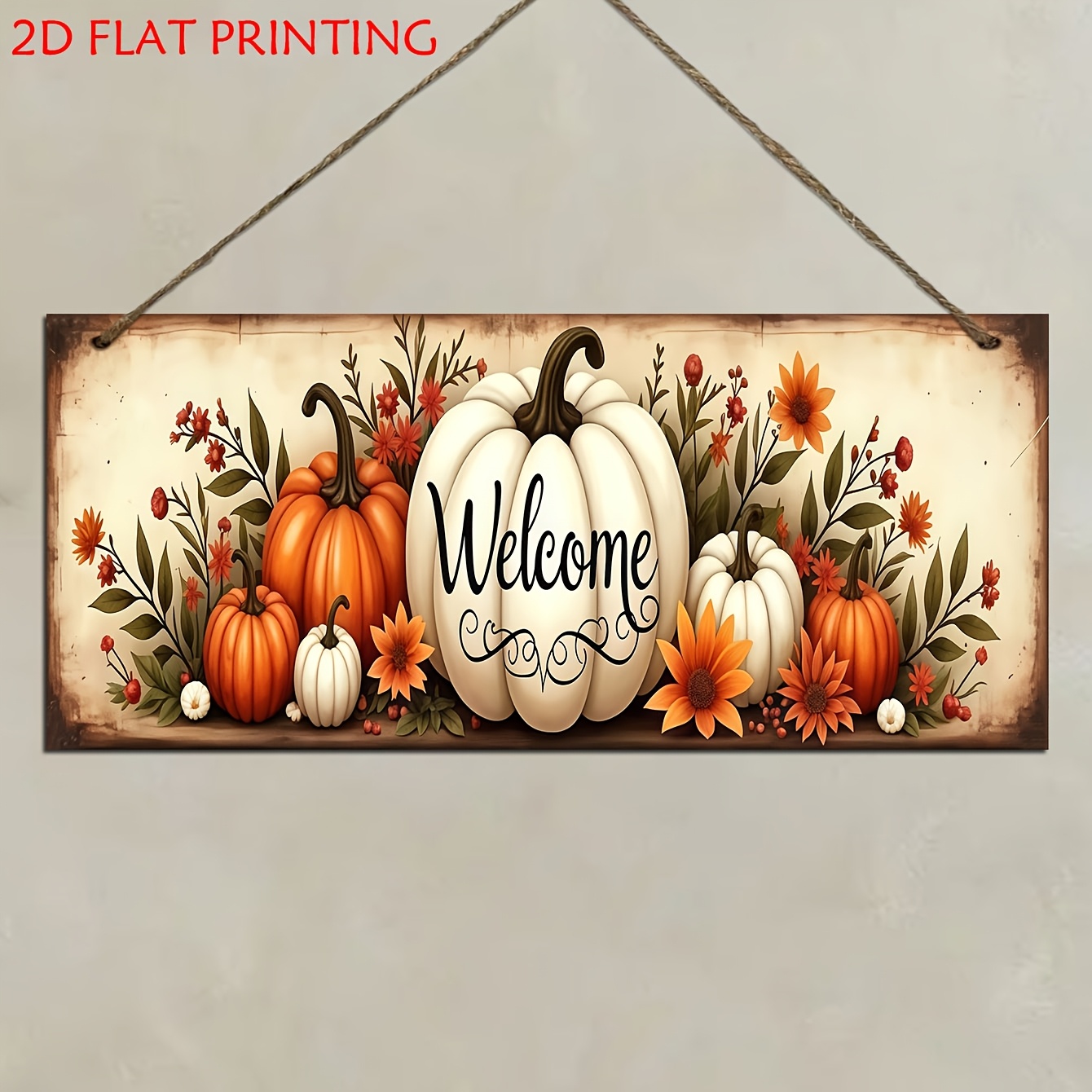 TEMU 2d Flat, 1pc Wooden Decorative Sign And Plaque, Rustic Farmhouse Welcome Wall Decor, Suitable For Bars, Homes, Porch, Patio, Farmhouse, Gardens,