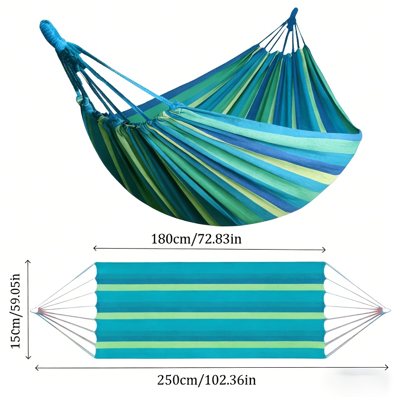 TEMU 400 Lbs Heavy-duty Canvas Hammock In Multiple Colors And Sizes, Equipped With Hanging Ropes And Storage Bag, Space-saving And Easy To Set Up,