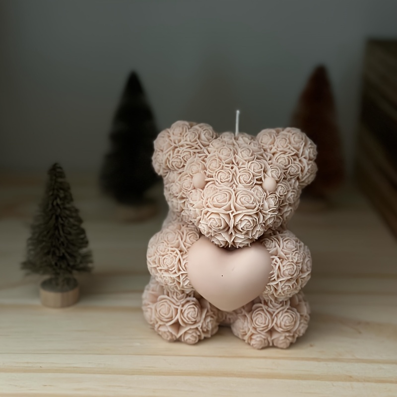 Moule 3D Moule Silicone Ours 3D JS MOLD - Pour Bougies Et Savons