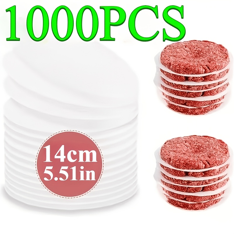 1000pcs Round Burger Papers 5.51in Pre-cut Size Convenient And Suitable For Separating Patties, Oven Independent Packaging