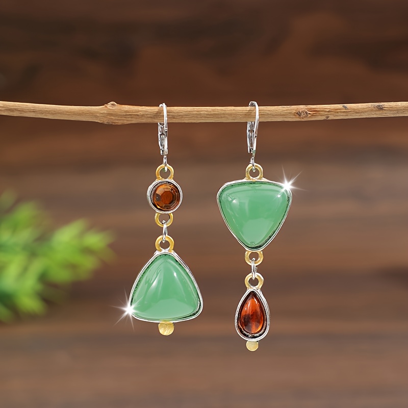 Bohemian Geometric Punk Style Resin Triangle Ear Cuffs