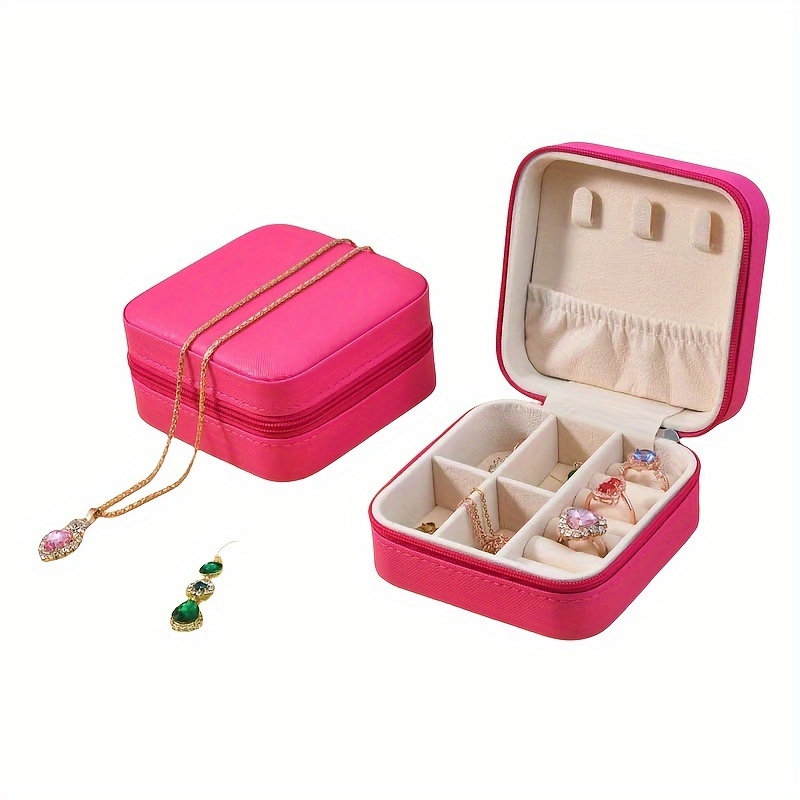 TEMU Travel- Jewelry Organizer Box For Necklaces, & Rings - Design Snap Closure, Jewelry Boxes