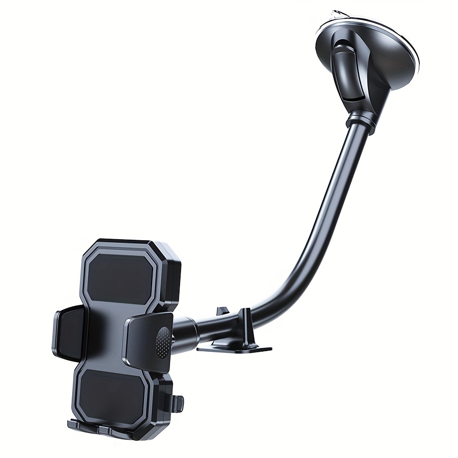 TEMU Flexible Strong Suction Cup Clamp Phone Holder For Car, Long Arm Car Universal Phone Mount