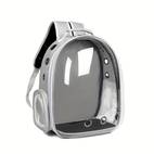 pet backpack with transparent front chest harness heavy duty backpack carrier for rabbits harness system zipper closure ventilation ideal for travel hiking vet ideal for small pets secure buckles cushioned interior clear front panel comfortable stable for outdoor activities suitable for rabbits more