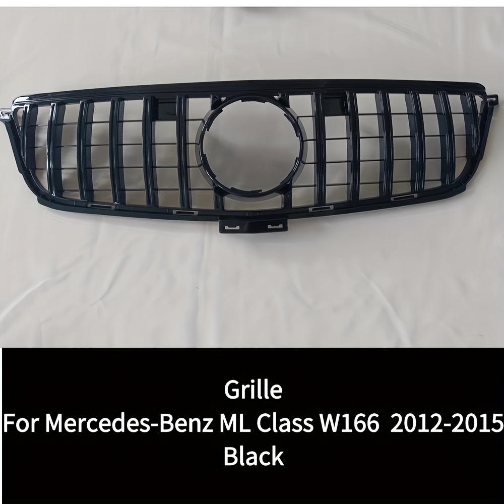 TEMU For Mercedes-benz Ml Class W166 2012-2015 Ml320 Ml400 Ml450 Ml550 Upgrade Front Bumper Radiator Grill Middle Mesh Tuning Accessory