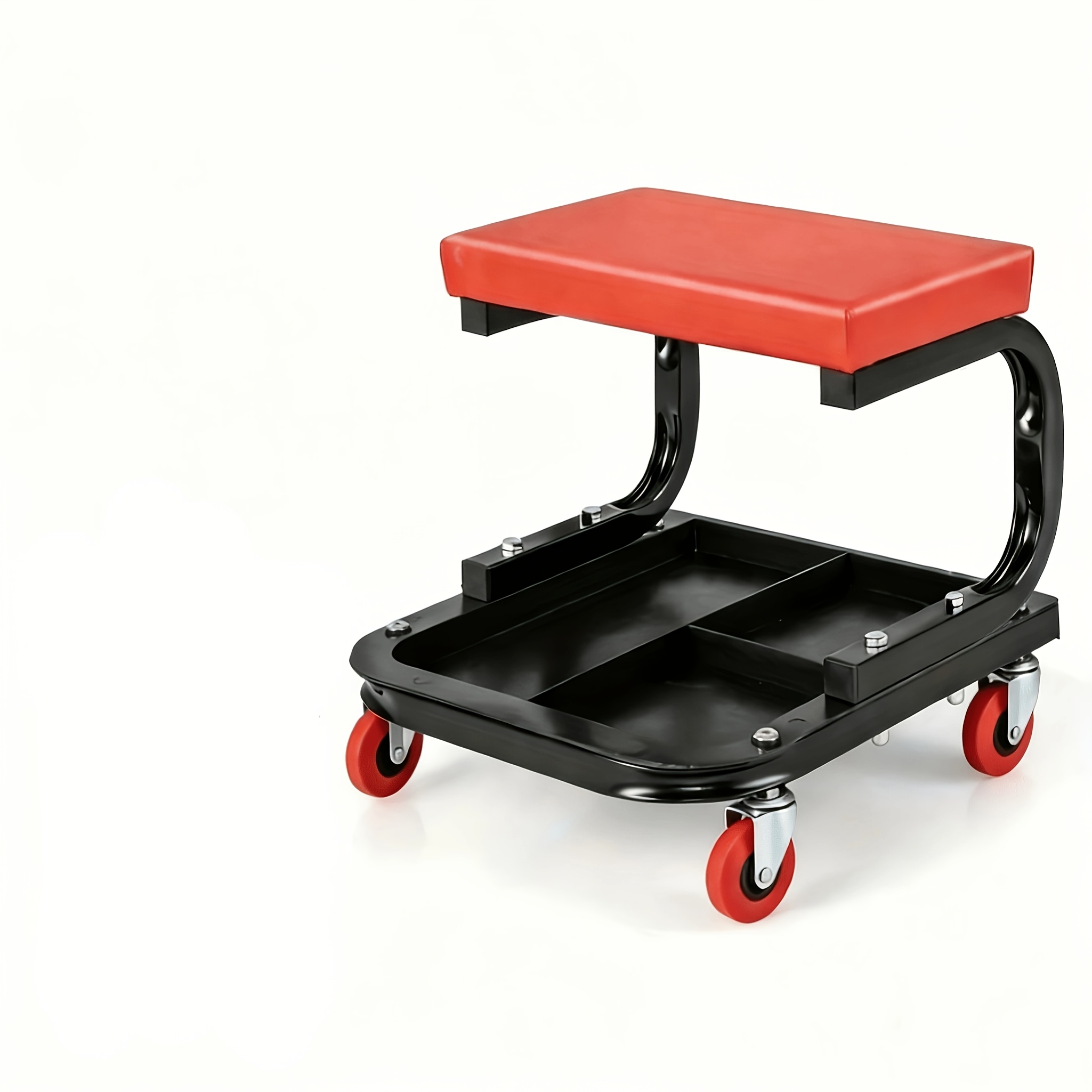 TEMU Établi de réparation automobile avec plateau à outils mobile à roulettes (vendu séparément), rail 2-en-1, 36 pouces ; siège à rail en Z, chaise