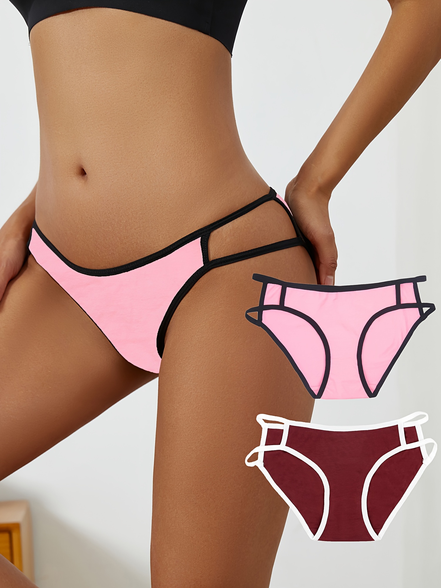 Wealurre Womens Comfort Cotton High Waist Underwear Breathable Soft Tummy  Control Bikini Panties Plus Size