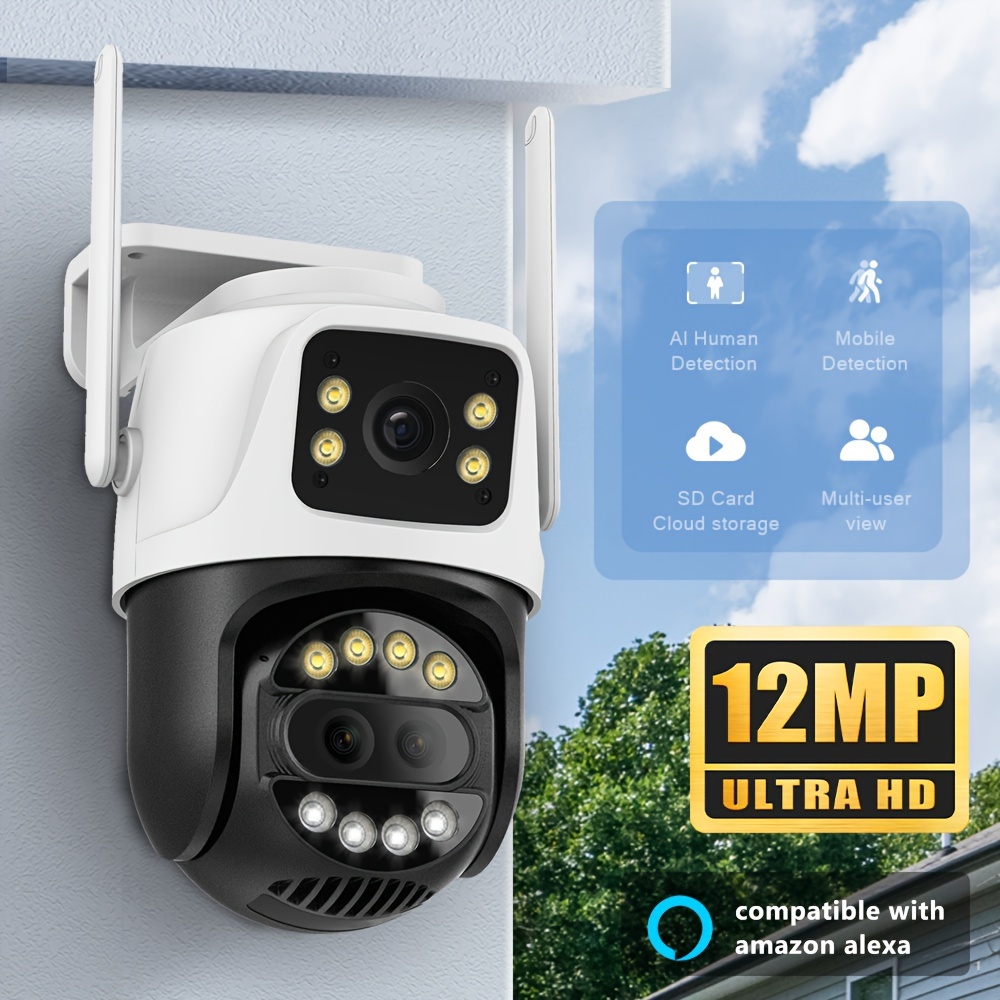 Cámara De Seguridad IP CCTV Para Interiores Con Pantalla De - Temu