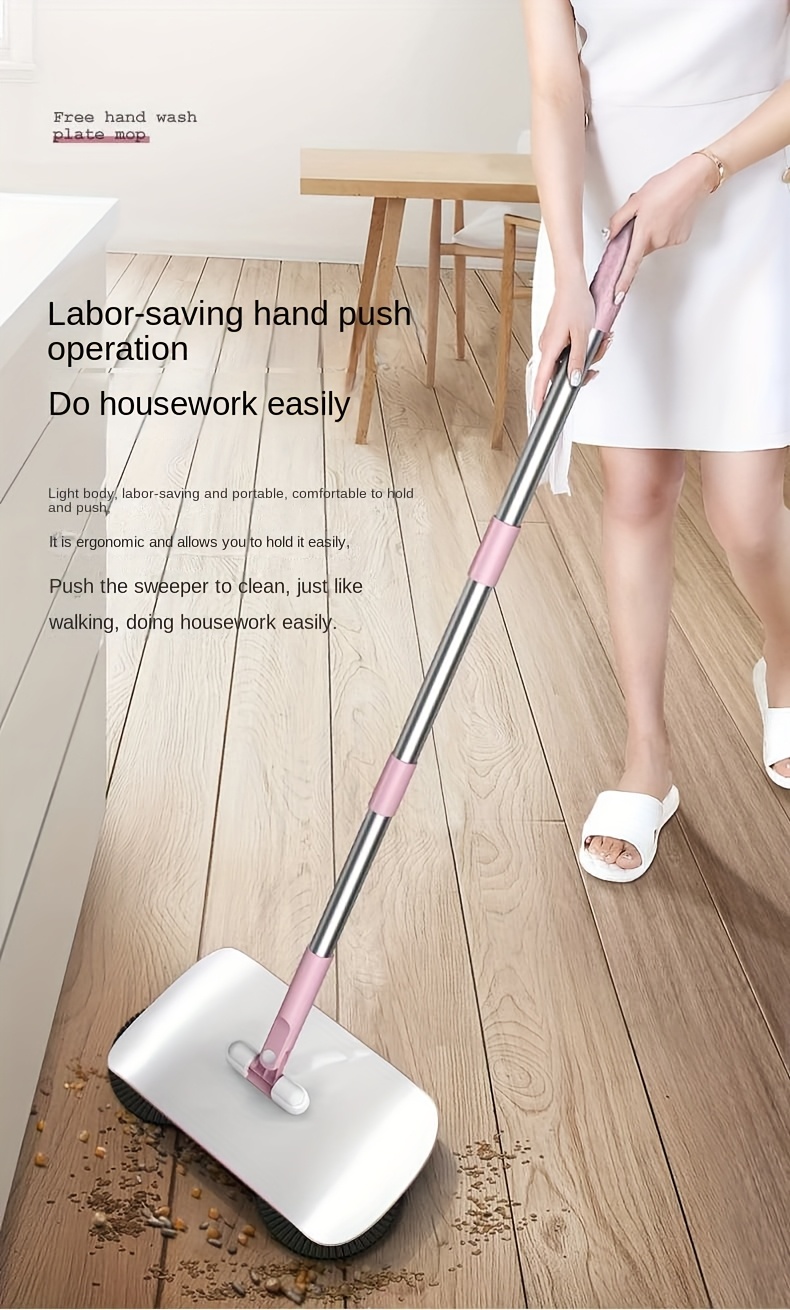 a manual sweeping machine for home use that combines sweeping and mopping in one featuring a broom and dustpan set a broom tool details 15