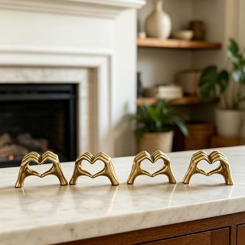 TEMU 4pcs Creative Metal Ornament , Suitable For Bedroom, Study, Living Room, Desktop Decoration, Suitable As A Gift, Christmas Gift, Birthday Gift,