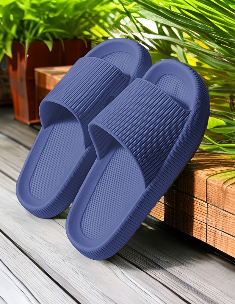 Women'S Solid Color EVA Slippers, Summer Home Leisure Slippers with EVA Sole, Insole, Upper, Inner Material, Hand Wash Only