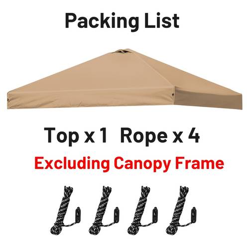 10x10 instant up tent canopy replacement protection ventilation windows waterproof yellow durable frameless design