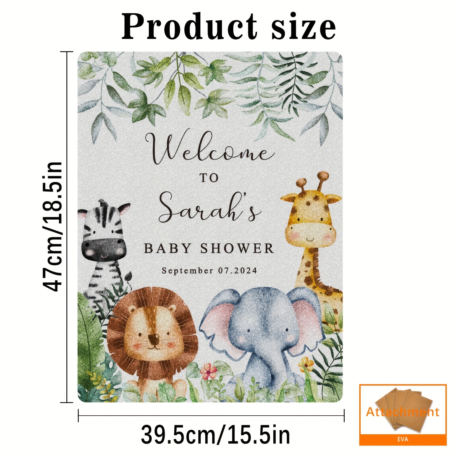 TEMU 1pc Baby Gift Will Welcome Personalized Sign, Decorative Welcome Sign, Sign, Birthday Party Name And Date Customization, Theme Display