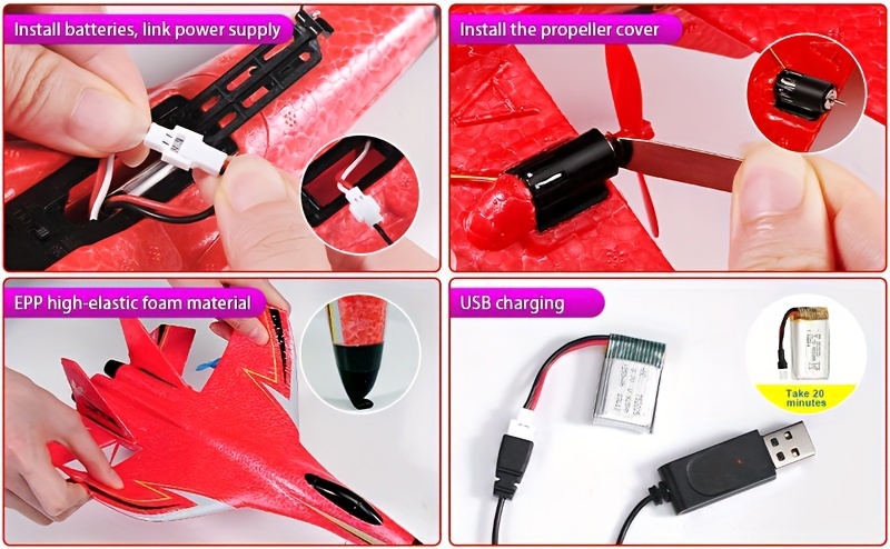 Su-Style Foam Remote Control Airplane: Fixed-wing Glider, SU-27 Cool Fighter Toy Model, HW-33 Is An Excellent Choice For Parent-child Interaction. With Dual-channel Design.