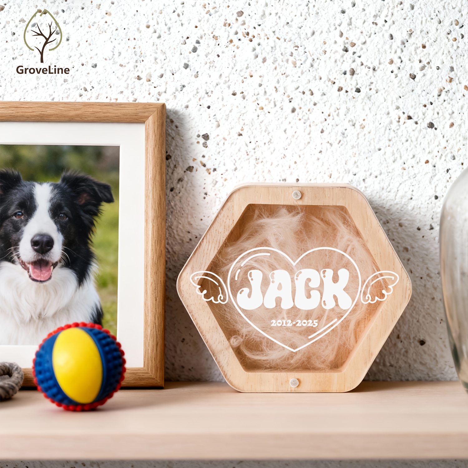 Personalized Pet Memorial Box with Angel Wings Design, Customizable Keepsake