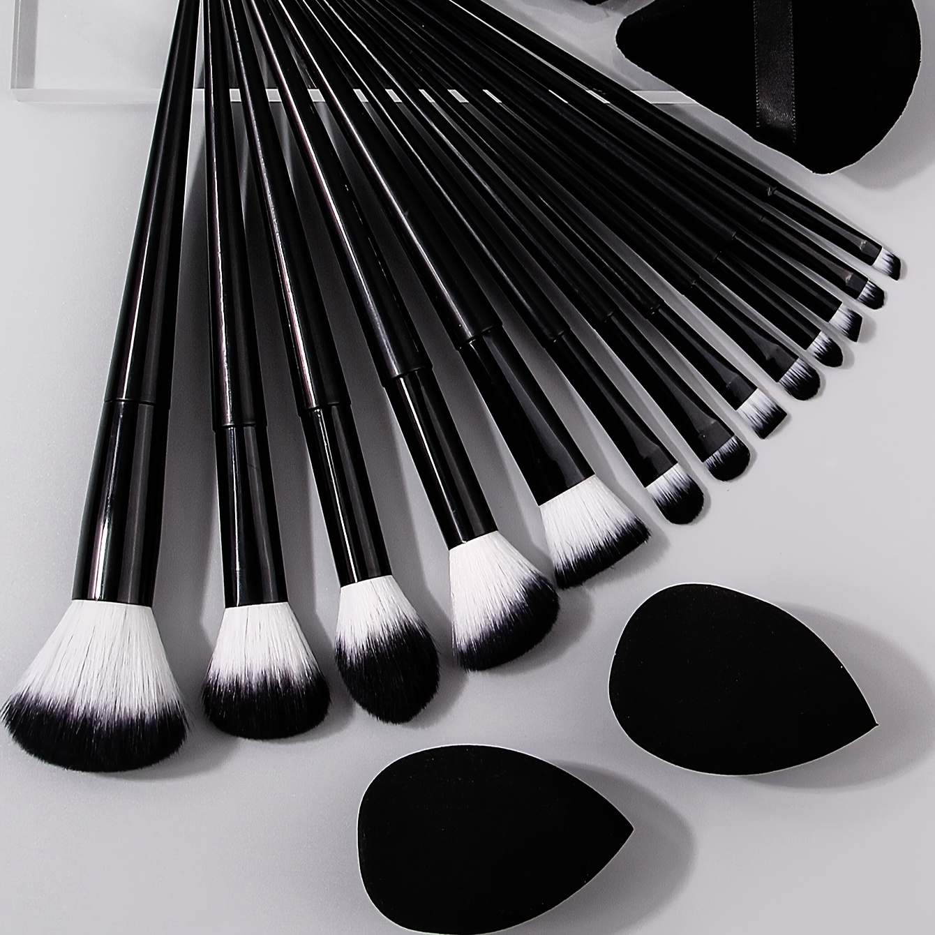 17 piezas conjunto brochas maquillaje profesional cerdas Temu