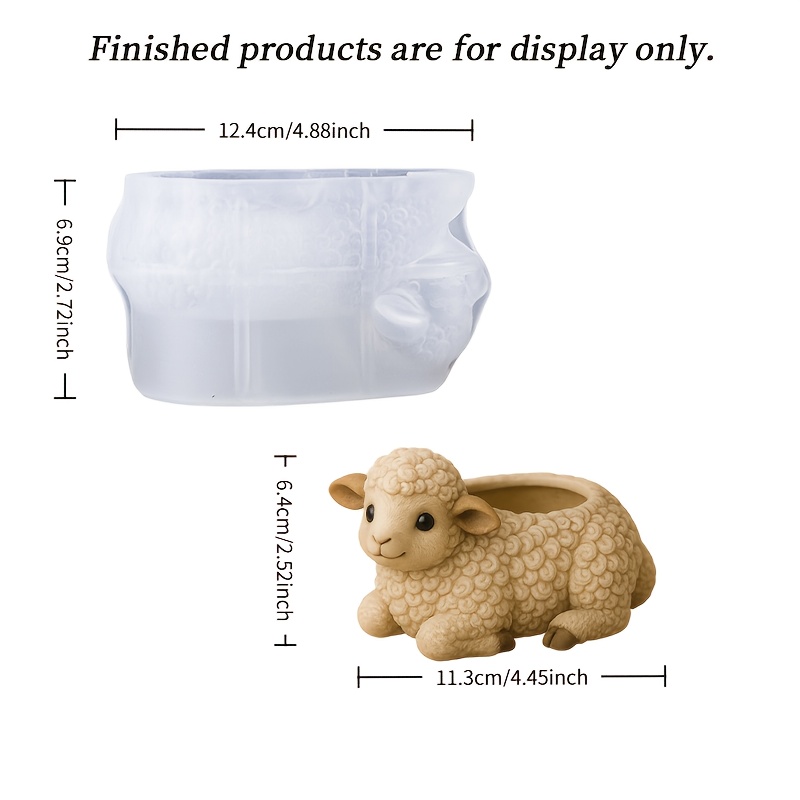 TEMU Stampo in resina e silicone a forma di per artigianato fai da te - Stampo riutilizzabile e per vasi da pianta e candele, forma irregolare