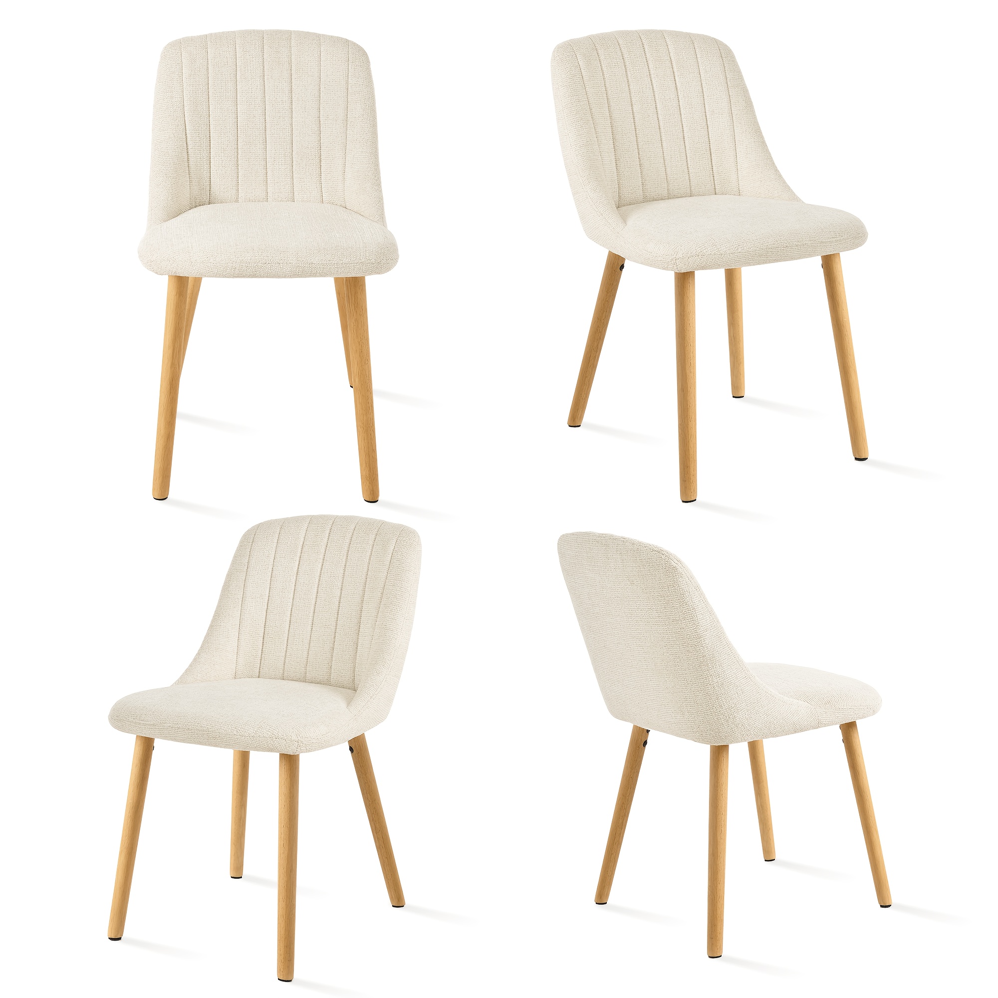 Image of Modern Dining Chairs With Chenille/velvet/linen Upholstery And Wood/metal Legs, Design That Fits Perfectly Into Interior Styles, Suitable For Living Room, Kitchen, And Bedroom - Set Of 2/4/6