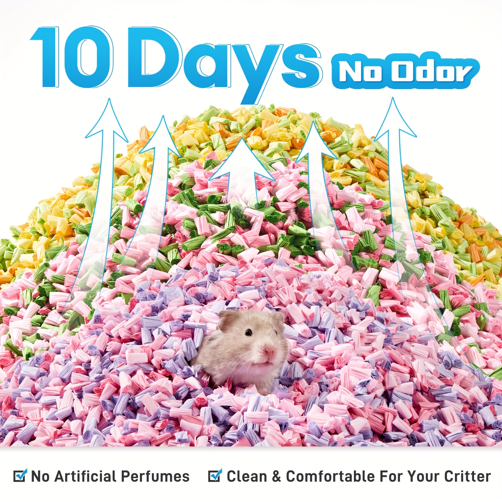 BUCATSTATE Hamster Paper Pellet Bedding, 450G - Free from Dust, Highly Absorbent, Odorless Litter for Small Pets. Ideal for Syrian Hamsters, Dwarf Hamsters, Gerbils, Mice, Lemmings, Degus, Reptiles, And Birds - Image 10