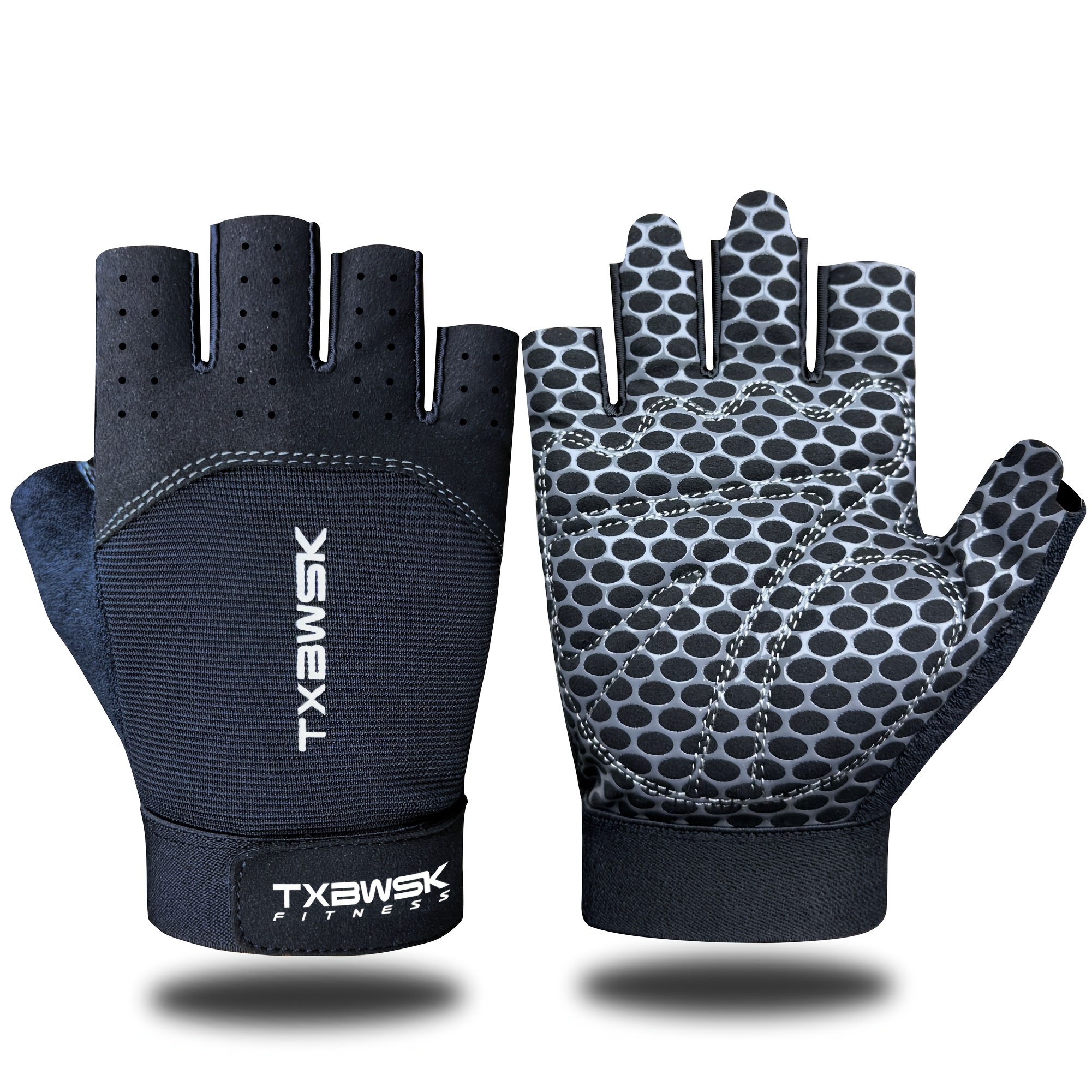 E-shop Unisex Fitness Handschuhe mit Anti-Rutsch Silikon für die ganze Handfläche, 5MM Dämpfungsschwamm, geeignet für Gym Training, professionelle