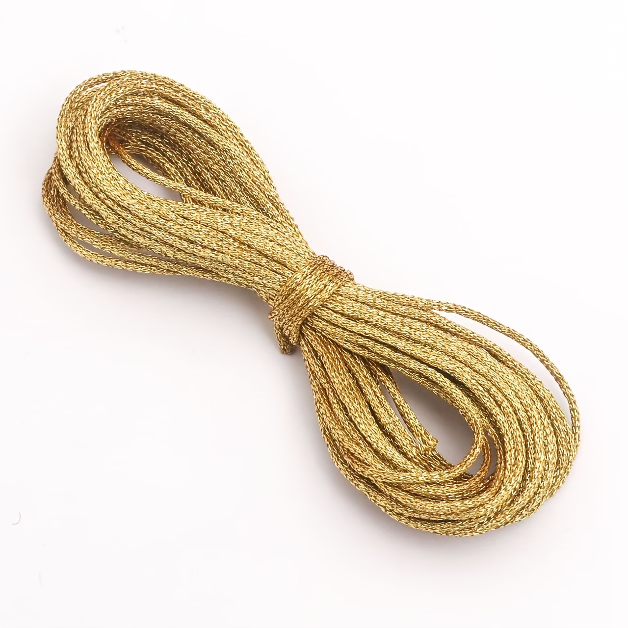 TEMU 6 Meter Gouden Zilveren Gevlochten Koord, Opties Metallic Glanzende Decoratieve Touw, Handgemaakte Strik Maak Draad, Geschenkdoos Verpakking
