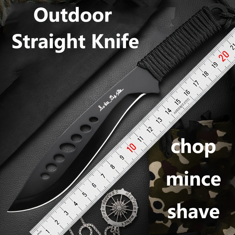 

Portable Fishing Outdoor Camping Barbecue Straight Knife Mountaineering Trail High-hardness Portable Multi-function Knife