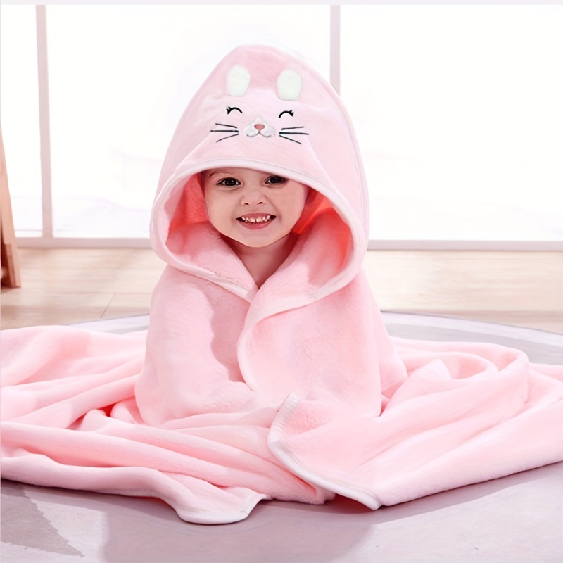 Microfiber Hooded Bath Towel With Cute Animal Design - Super Absorbent, Hypoallergenic, Perfect For & - Ideal Gift For , 33.5x33.5 Inches