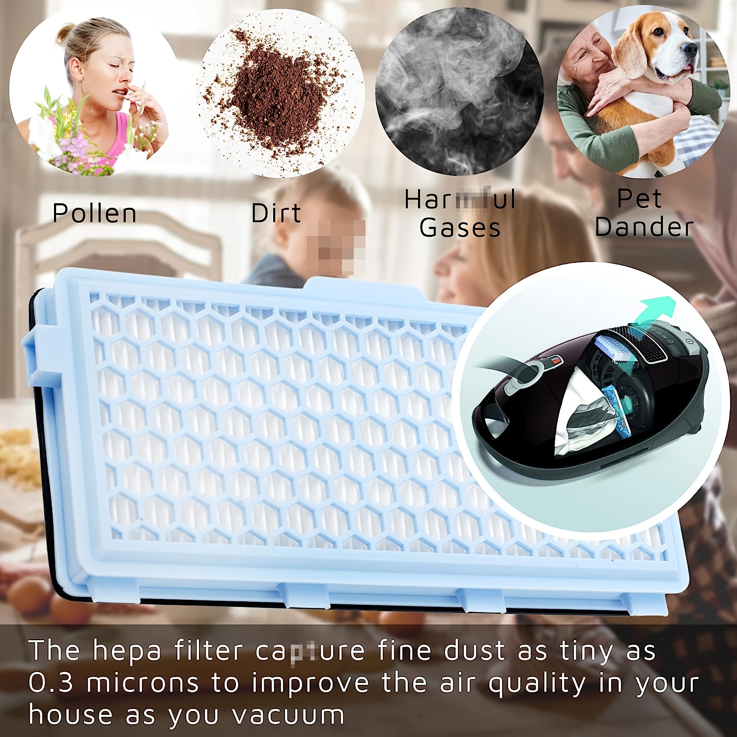 vhbw Filtro compatible con Miele S5 EcoLIne, S 6000 - S 6999, S 8000