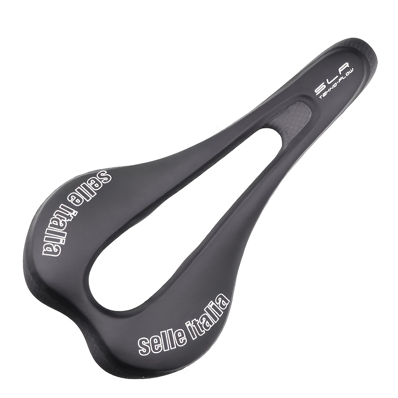 Image of Selle Italia Fiber Bicycle - Professional Bike Seat Suitable For Road Bike & Mountain Mtb, Lightweight Carbon For &, Unisex Accessories
