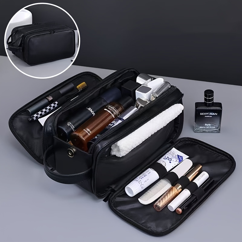 TEMU Toiletry Bag For Men, Travel Essentials Shaving Dopp Kit, Mens Travel Bag Toiletries Organizer Case For Grooming, Cosmetic Bag Pouch
