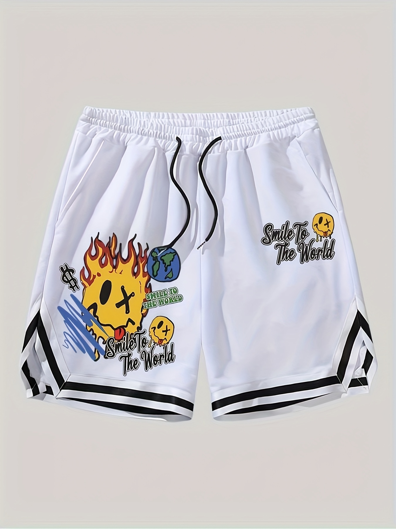 Men'S Classic Trendy Letter Print Sports Shorts, Suitable for Basketball and Outdoor Leisure Wear, Fashionable Four-Piece Set from New Summer Collection - Image 4