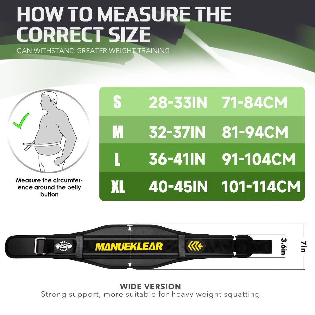MANUEKLEAR Gewichthefgordel voor mannen en vrouwen