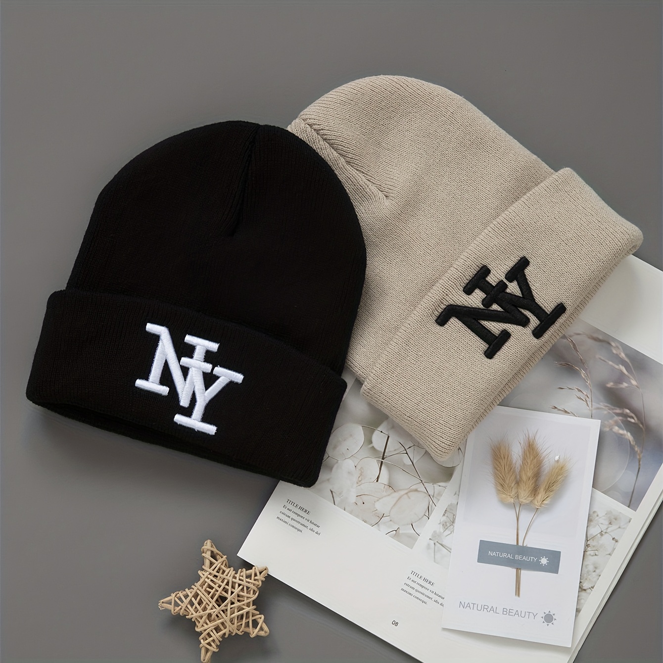 TEMU Color Knitted Hats, Easy And Stylish Multifunctional Winter Hats For Men And Women, Outdoor Warm Hats, Suitable For Daily Wear
