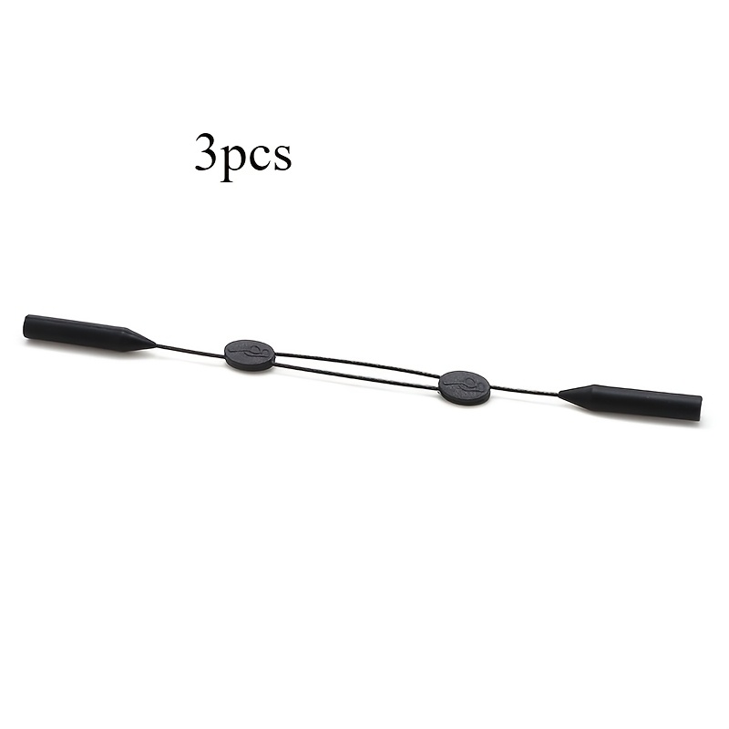 3pcs, Black Eyeglasses Strap, Adjustable Glasses Lanyard, Comfortable And Practical Eyeglasses Holder, Sports Eyeglasses Holder