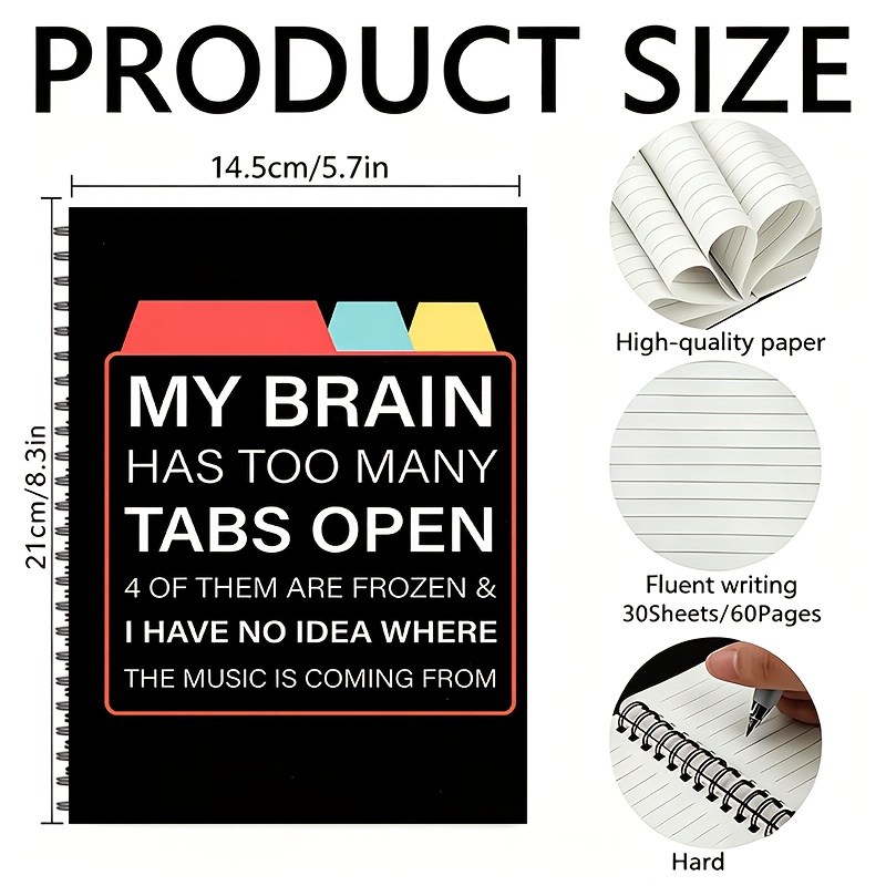 TEMU A Humorous Spiral-bound Notebook Featuring " Has Open." It Contains (60 Pages) Of Lined Paper—an Ideal Gift For Doctors, Nurses, Parents,