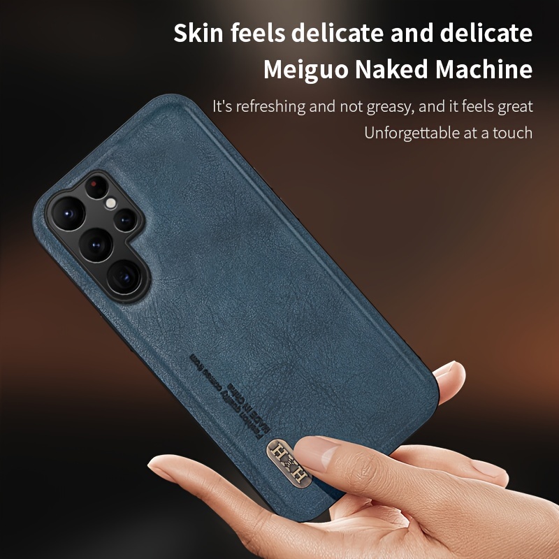retro frosted leather grain galaxy s24 ultra phone case galaxy s23 ultra minimalist english letters galaxy s22 ultra full package edge drop protection case details 0