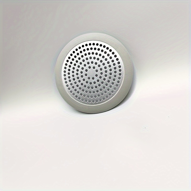 

1pc Stainless Steel Floor Drain Cover, Round Hair Catcher With Silicone Rim, For Bathtub, Sink, Bathroom, Kitchen