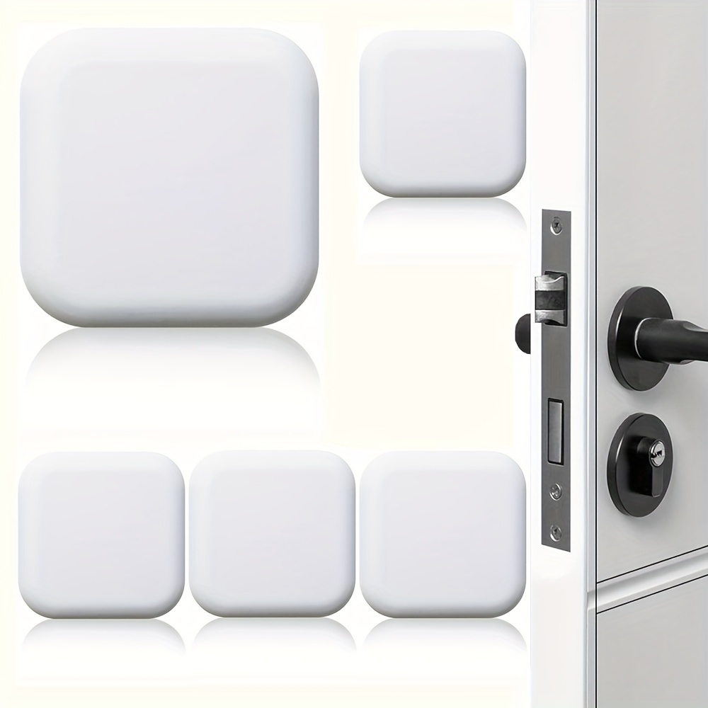 5pcs Self-adhesive Silicone : Wall Protectors, Mute Buffer, Crash Pad For Door Handle Bumpers