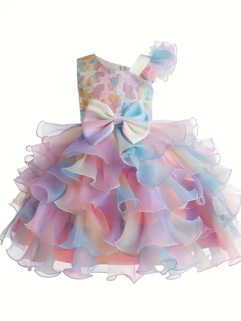 Rainbow Sequin Flutter Trim Tutu Dress Princess Dress Rainbow Sequin Flutter Trim Tutu Dress Princess Dress