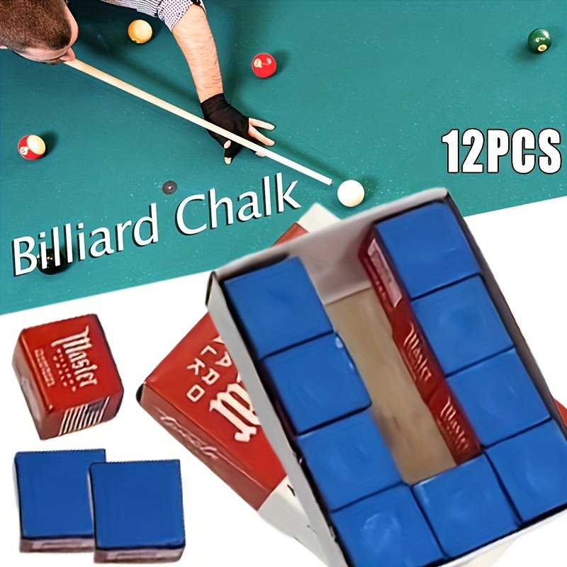 

12pcs Premium Billiard Chalk - , High-performance For Grip & Control - Sports Fans, Blue - Ideal For Thanksgiving, Christmas, Halloween Celebrations