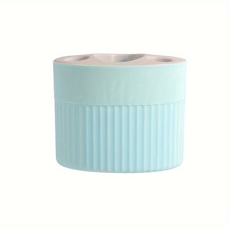 TEMU 1pc Toothbrush Toothpaste Storage Rack With Slots, Bathroom Vanity Makeup Brush Storage Shelf, Detachable Design, To Wash, Bathroom Accessories, Bathroom Storage And Organization