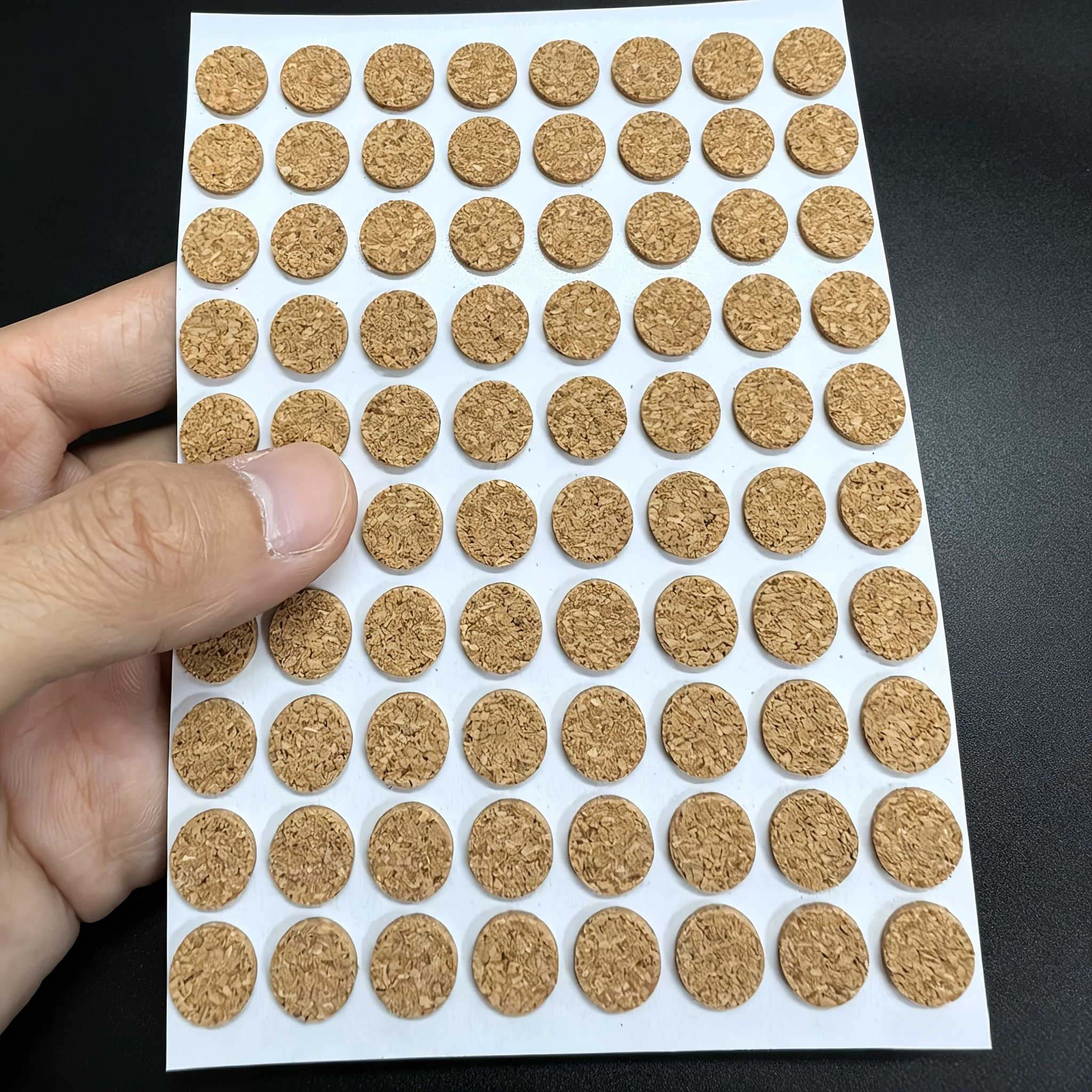 Image of 320 Self-adhesive Round Cork Pads, Round Sticky Bumpers, Suitable For Cabinets And Tabletop Items, Preventing Scratches On The Bottoms Of Furniture And Electronics